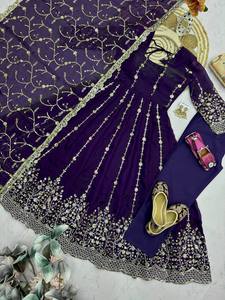 Trendy Stylish Long Length Anarkali Suit for Women Includes Dupatta Wedding Dresses Anarkali Gown - Product Image 5