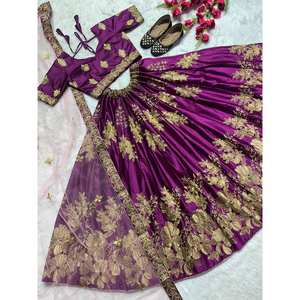 Hermosa ropa de fiesta para mujer Lehenga Choli y Dupatta Set - Product Image 4