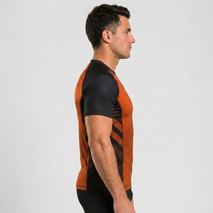 Heat Transfer Printing Short Sleeve <b>Mens</b> Quick Dry Underwear <b>Compression</b> Rush Guard for Workout 2026 Custom Sports Gym OEM - Product Image 5
