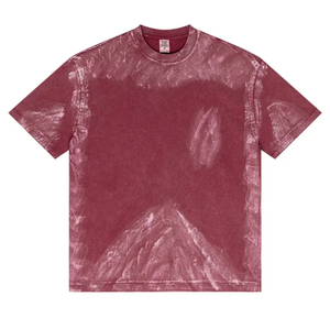 Mens Acid Wash T <b>Shirt</b> Vintage Solid Color Casual Oversized Streetwear Cotton Short Sleeve Trendy Summer Tee - Product Image 1