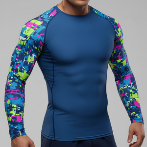 Haut de compression unisexe personnalisé à manches longues pour le surf et la plongée, protection UV, respirant, écologique, séchage rapide - Product Image 3