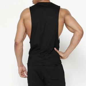 Nuevo diseño personalizado hombres gimnasio entrenamiento Stringer chaleco venta al por mayor Color bloque hombres camisetas sin mangas Fitness desgaste en blanco gimnasio camiseta chaleco para hombres - Product Image 3