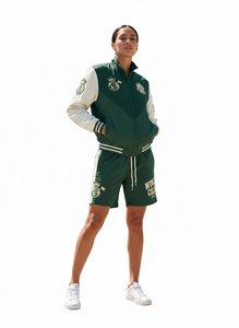 men's 2-pcs <b>winter</b> short set, breathable nylon windbreaker with zipper and <b>jacket</b> for cold weather Embroidered Logo Design Full - Product Image 5