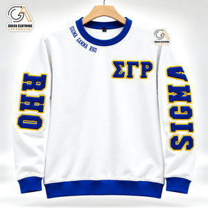 เสื้อผ้าสตรีแบบกรีก เสื้อสเวตเชิ้ต Sigma Gamma Rho Sorority คอกลม แขนยาว ผ้าฝ้ายถัก แห้งเร็ว ระบายอากาศได้ดี - Product Image 4