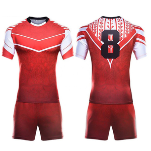 Tenues de football et uniformes de rugby unisexes en polyester de haute qualité, service OEM, conception de logo personnalisé, respirant et écologique - Product Image 1