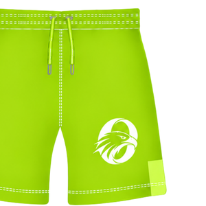 Pantalones Cortos de Rugby Verde Lima y Blancos, Cintura Elástica con Cordón, Uniforme de Equipo Geométrico Personalizado, Ropa Deportiva Transpirable para Entrenamiento - Product Image 3