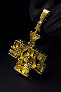 จี้เพชรโมอิสซาไนต์สุดหรู ดีไซน์ Mind Game ตัวอักษรทองคำประดับเพชร สร้อยคอแบบ Iced Out สไตล์ฮิปฮอป ของขวัญเครื่องประดับสำหรับทุกเพศ - Product Image 4