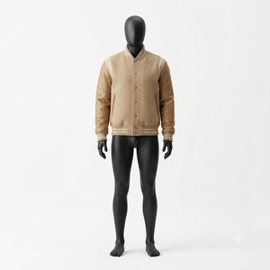 Customized Leather Made Sleeves Men's Varsity Outerwear <b>Jackets</b> New Stylish High Street Hip Hop <b>Punk</b> Style Varsity <b>Jacket</b> Men - Product Image 1