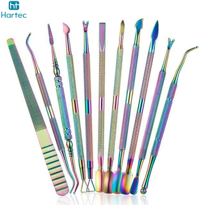 Poussoir à cuticules professionnel en acier inoxydable plaqué arc-en-ciel, coloré, de qualité professionnelle, nouveau produit au meilleur prix - Product Image 2