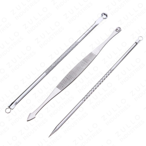 Professional 3 Piece Stainless Steel Blackhead Remover Kit Facial Pore Cleaner Acne Extraction Beauty Tool Set - Product Image 4