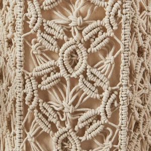 Modern Cotton Pearl Round Handmade Macram <b>Storage</b> Laundry <b>Basket</b> without Handles <b>for</b> Home Bedroom <b>Bathroom</b> Organizer - Product Image 5