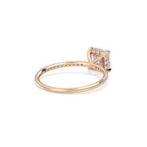 Bague de fiançailles REYES de haute qualité avec diamant de laboratoire HPHT CVD de 1,29 carat en or massif 14 carats, halo de diamants cachés, bijoux fins - Product Image 6