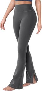 Women's High Waist Flared Yoga <b>Leggings</b> with Phone Pocket Split Hem Bootcut Breathable <b>Seamless</b> Spandex/Polyester Workout Pants - Product Image 6