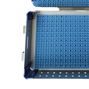 Boîte de stérilisation manuelle en acier inoxydable à haute température, réutilisable, argentée, pour chirurgie générale, par Mahfoooz CE - Product Image 4