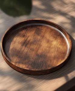 Plateau de service en bois naturel de qualité supérieure, fait à la main, pour la cuisine, le thé, le café, respectueux de l'environnement, pour la maison, l'hôtel, le restaurant - Product Image 4