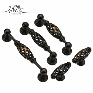 American Style Retro Hollow Bird Cage Antique Bronze Handles Zinc Alloy <b>Knobs</b> for Kitchen Cabinets Bathroom Living Room Villa - Product Image 1