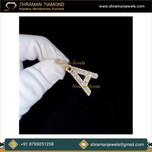Colgante de Oro Sólido de 10k Hecho a Mano con Inicial, Collar con Letra del Alfabeto y Diamantes Cultivados en Laboratorio, Regalo Fino y Moderno Personalizado, Dijes de Letras - Product Image 2