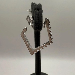 14K Solid White Gold 1.40ct Lab Grown Diamond Hoop <b>Earrings</b> Cut Geometric Minimalist Dangle Diamond <b>Earrings</b> for Gift Party - Product Image 6