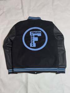 Chaqueta Universitaria Personalizada con Logotipo Bordado, Mangas de Cuero, Chaqueta Universitaria de Lana con Letras, Chaqueta de Béisbol para Hombre, Chaqueta Universitaria para Hombre - Product Image 3