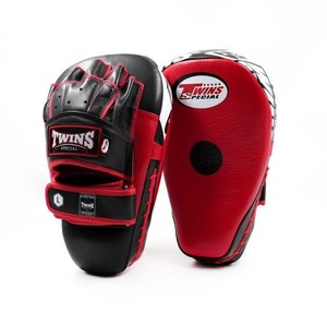 Professional Kickboxing Training Gear Muay Thai Twins Red Mharon <b>Focus</b> Mitts Personalized Your Own Logo Printed Curved <b>Padding</b> - Product Image 4