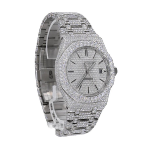 Montre tendance sertie de diamants de laboratoire incolores pour hommes, qualité supérieure, prix de gros - Product Image 3