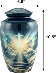 โกศบรรจุอัฐิสำหรับผู้ใหญ่ โกศตกแต่งสำหรับงานศพ โกศฝังศพสำหรับชายและหญิง โกศทำมือ - Product Image 2