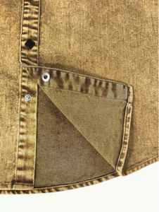 Camisa de Mezclilla Casual para Hombre TRIBON SPORTS, Corte Ajustado, Lavada, 100% Algodón, Cuello Clásico, Botones al Frente, Manga Larga, para Todas las Temporadas - Product Image 5