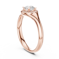Bague de fiançailles en argent sterling 925 avec moissanite taille brillant rond sertie à griffes, bijoux d'anniversaire de mariage pour femme
