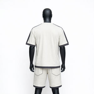 ชุดเสื้อยืดฤดูร้อนสำหรับผู้ชาย ชุดกีฬา 2 ชิ้น ชุดออกกำลังกาย พิมพ์ลายแบรนด์ได้ตามสั่ง เสื้อแขนสั้น กางเกงขาสั้นสองชิ้น - Product Image 2