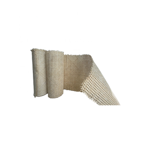 Finition naturelle de maille de rotin d'hexagone ouverte tissée à la main blanche blanchie à la main pour la porte d'armoire de dossier de siège de décor intérieur - Product Image 6