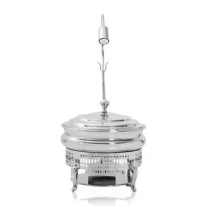 Cazuela de Vidrio de Lujo, Calentador de Alimentos Premium, Servidor de Buffet de Acero Inoxidable Ornamentado con Base y Tapa Decorativas Doradas - Product Image 3