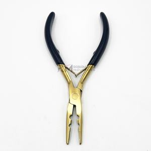 Pinza para extensiones de cabello RMI Shin Gold Plasma Tip y Black Shin Grip, diseño personalizado disponible. - Product Image 6