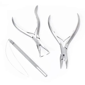 Kit d'outils professionnels pour extensions capillaires : Outil de retrait Microlink, ouvre-boucle, ciseaux, pinces multi-formes, perles en acier pour salon - Product Image 3