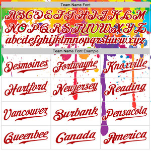 Custom Full Print Baseball Jersey Purple <b>Pink</b> Graffiti Pattern Short Sleeve Breathable Adult Team Uniform Digital Printing - Product Image 6