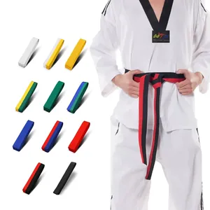 Ceintures d'arts martiaux personnalisées avec logo – Karaté, Taekwondo, Judo, BJJ – Ceintures de grade en coton premium pour entraînement et compétition – Vente en gros pour marques - Product Image 5