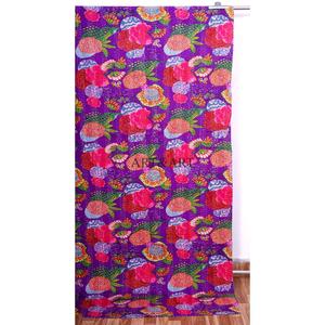 Indian Hand Block Print 100% Pure Cotton Kantha <b>Quilt</b> Comfortable High-quality <b>Throw</b> Bedding Bedspreads Floral Print Vintage - Product Image 2