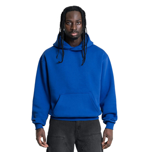 Sudadera con capucha extragrande de peso pesado, hombros caídos, capucha ajustable, bolsillo canguro, puños acanalados, estilo casual moderno y relajado. - Product Image 4