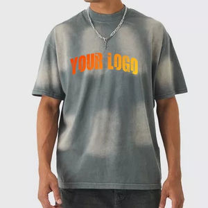 T-shirt Homme Décontracté en Coton 100% Personnalisable avec Logo de Votre Marque, Qualité Supérieure, Effet Délavé, Grande Taille - Product Image 1