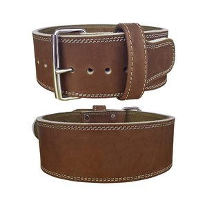 Ceinture de musculation professionnelle en cuir suédé de 4 pouces avec boucle à ardillon unique, durable, confortable et réglable pour le soutien quotidien de la taille en salle de sport - Product Image 1
