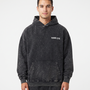 Sudadera con Capucha Oversize de Algodón para Hombre, Estilo Vintage Casual, con Hombros Caídos y Lavado Ácido - Product Image 5