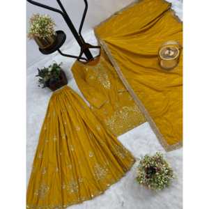 เสื้อผ้าจีนแบบดั้งเดิมเสื้อล่างและ dupatta กับโมติใส่ทำงานสำหรับงานปาร์ตี้ - Product Image 6