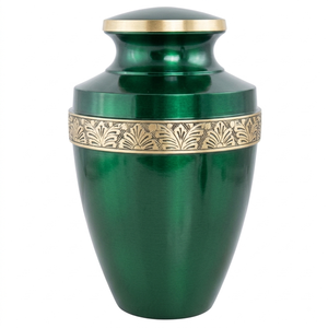 Urnas Funerarias de Latón Duradero para Adultos con Hermoso Diseño de Mariposa Grabado en Banda, Urnas Conmemorativas de Metal con Acabado en Color Dorado y Negro - Product Image 6