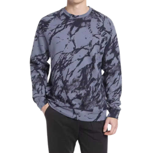 เสื้อสเวตเชิ้ตคอกลมสีน้ำเงินสำหรับผู้ชาย พิมพ์ลายดาว ทรงปกติ สวมใส่สบาย ผ้าถัก ผ้าฝ้าย ใส่ได้ในฤดูใบไม้ร่วง - Product Image 5