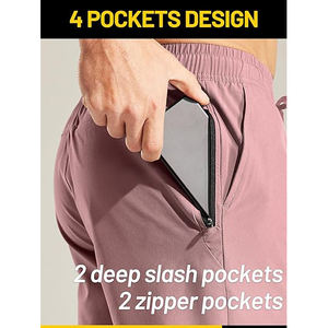 Pantalones Cortos Deportivos de Punto Waffle para Hombre, Secado Rápido, Ligeros, Transpirables, Elásticos y Texturizados - Product Image 4