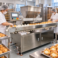 Machine de remplissage de crème à suivi servo pour ligne de production industrielle de boulangerie