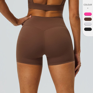 Women Solid Tight Running Shorts Nylon Spandex Gym Yoga Workout Short <b>Tights</b> Quick Dry Fitness Compression Short Shorts - Product Image 5