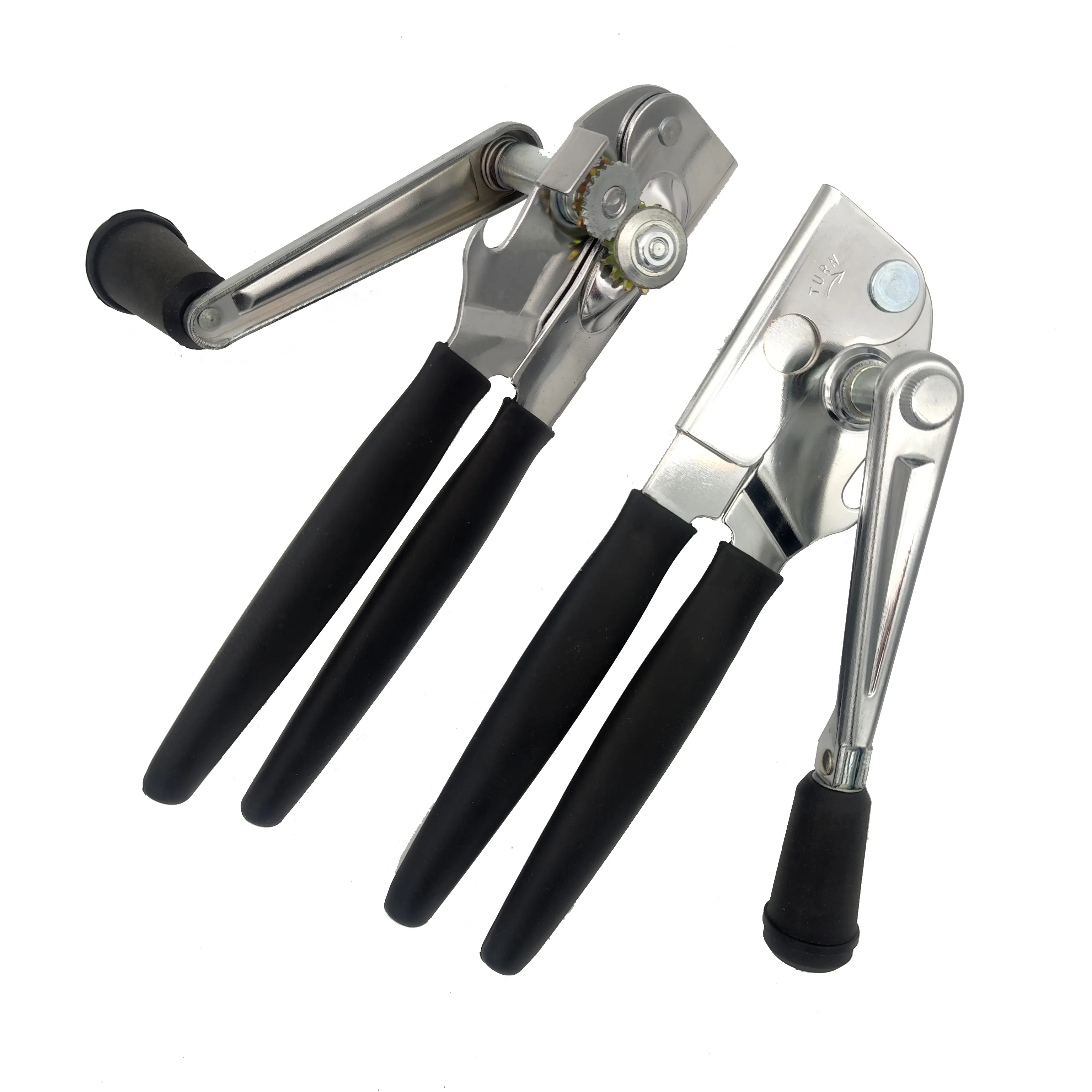 HM4508 Factory directly High Quality stainless steel Heavy Duty Easy Crank Can Opener With Folding Handle Ergonomic