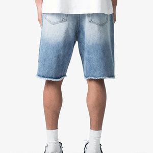 Shorts cargo bleu clair pour homme, taille mi-haute, élastique, respirant, style bermuda, plusieurs poches, couleur unie, tissu en coton - Product Image 2