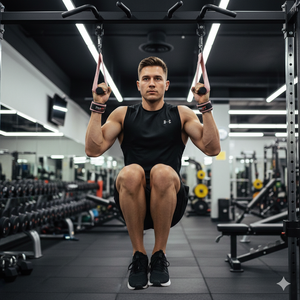 Sangles abdominales suspendues Rexfit Sport Professional avec rembourrage en mousse souple et support pour les bras, pour barre de traction, balançoire abdominale et entraînement de levée de jambes - Product Image 2