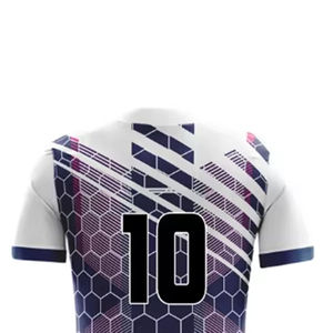 Camiseta de Fútbol Personalizada Unisex para Adultos, Uniforme de Fútbol con Cuello Redondo, Manga Corta, Sublimada, de Malla/Poliéster de Secado Rápido para Verano - Product Image 6